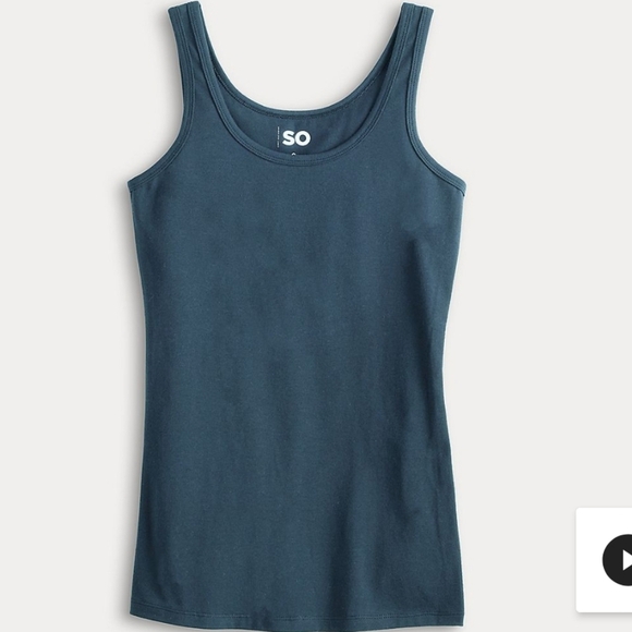 NWT bundle of 2 SO Women's Favorite Tank Tops Sz XXL - Heather Grey & Navy Blue - Picture 4 of 9